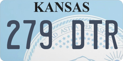 KS license plate 279DTR