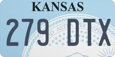 KS license plate 279DTX