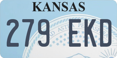 KS license plate 279EKD