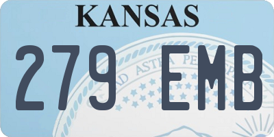 KS license plate 279EMB