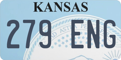KS license plate 279ENG