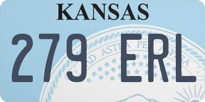 KS license plate 279ERL