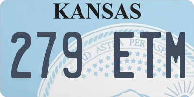 KS license plate 279ETM