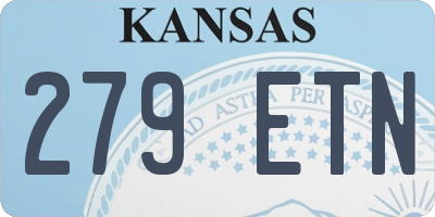 KS license plate 279ETN
