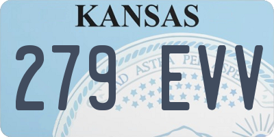 KS license plate 279EVV