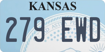 KS license plate 279EWD