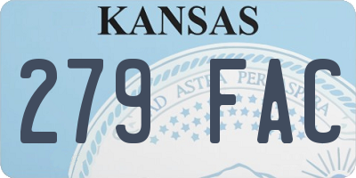 KS license plate 279FAC