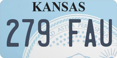 KS license plate 279FAU