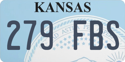 KS license plate 279FBS