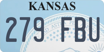 KS license plate 279FBU