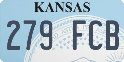 KS license plate 279FCB