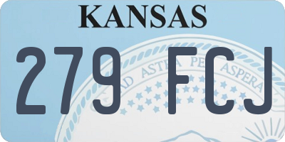 KS license plate 279FCJ