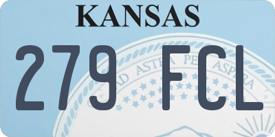 KS license plate 279FCL