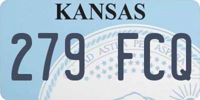 KS license plate 279FCQ