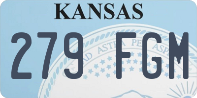 KS license plate 279FGM