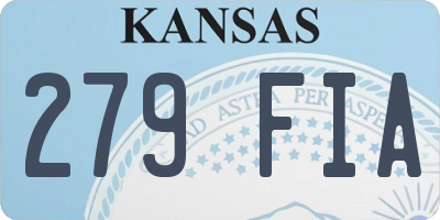 KS license plate 279FIA