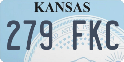 KS license plate 279FKC