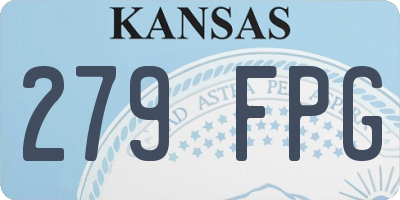 KS license plate 279FPG