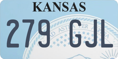 KS license plate 279GJL