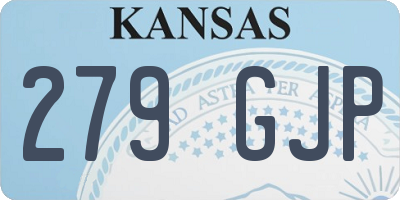 KS license plate 279GJP