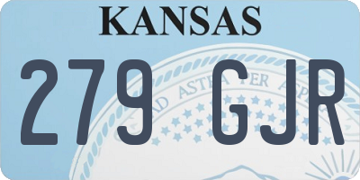 KS license plate 279GJR