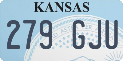 KS license plate 279GJU