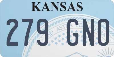 KS license plate 279GNO