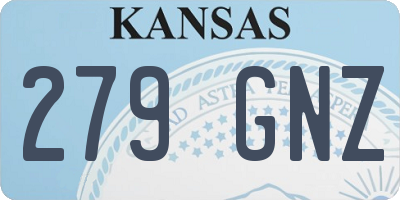KS license plate 279GNZ