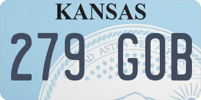 KS license plate 279GOB