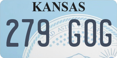 KS license plate 279GOG