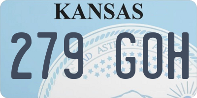 KS license plate 279GOH