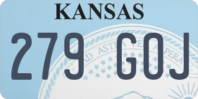 KS license plate 279GOJ