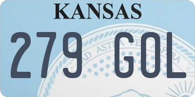 KS license plate 279GOL