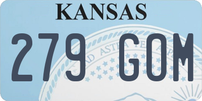 KS license plate 279GOM