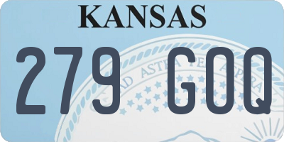 KS license plate 279GOQ