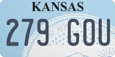 KS license plate 279GOU