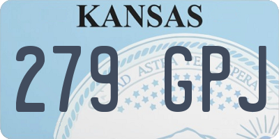 KS license plate 279GPJ