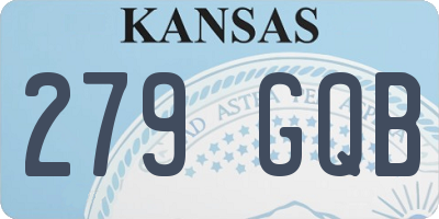 KS license plate 279GQB