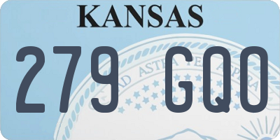 KS license plate 279GQO