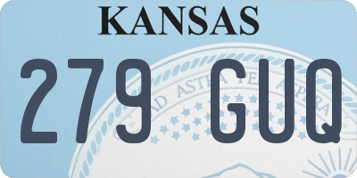KS license plate 279GUQ