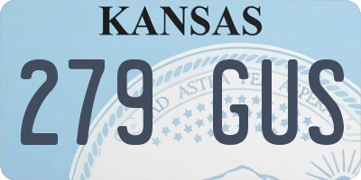 KS license plate 279GUS
