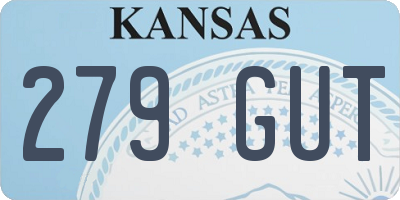 KS license plate 279GUT