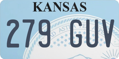 KS license plate 279GUV