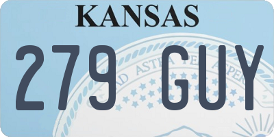 KS license plate 279GUY