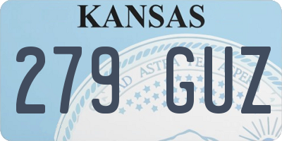 KS license plate 279GUZ