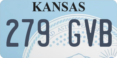 KS license plate 279GVB
