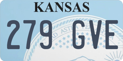 KS license plate 279GVE