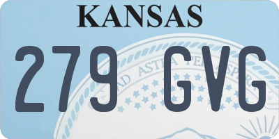 KS license plate 279GVG