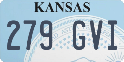 KS license plate 279GVI