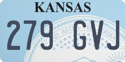 KS license plate 279GVJ